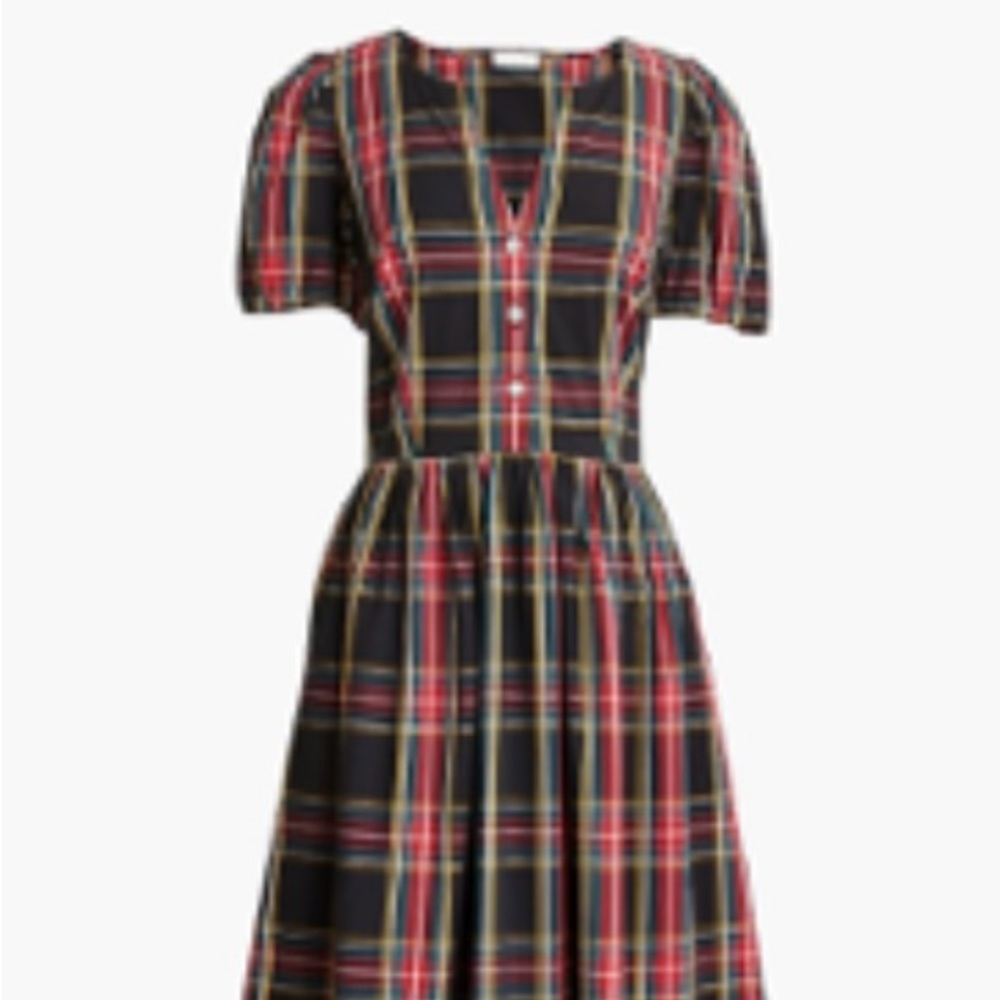 J Crew Holiday dress with gemstone buttons